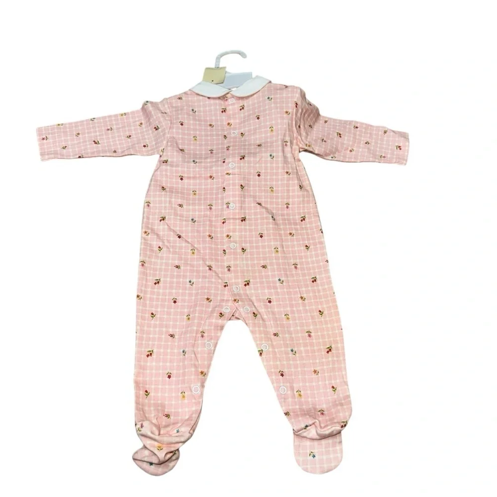 Ralph Lauren Baby Girl's Size 6-9 Months Footed Sleeper NWT Floral Vintage 1990s